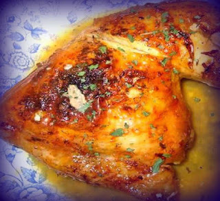 Pollo a la naranja al horno