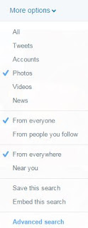 Twitter Search More Options Drop Down Menu