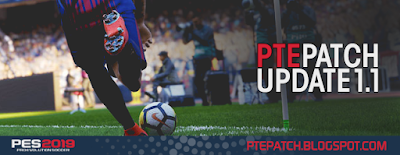 PES 2019 PTE Patch 2019 Update 1.1 Season 2018/2019