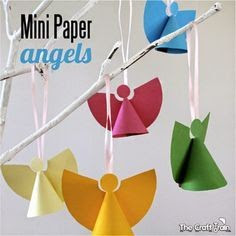 Mini anjinhos de papel