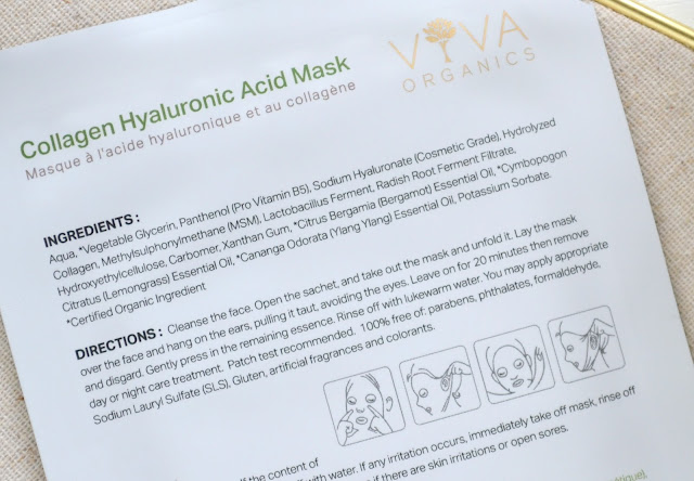 Viva Organics Collagen Hyaluronic Acid Mask