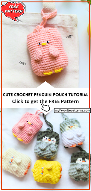 Cute Crochet Penguin Pouch Tutorial