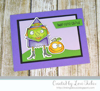 Hey Cute Ghoul card-designed by Lori Tecler/Inking Aloud-stamps and dies from Paper Smooches