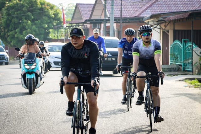 Pantau Kamtibmas, Kapolres Labuhanbatu Gowes 