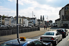 road traffic signal and cars in Zurich