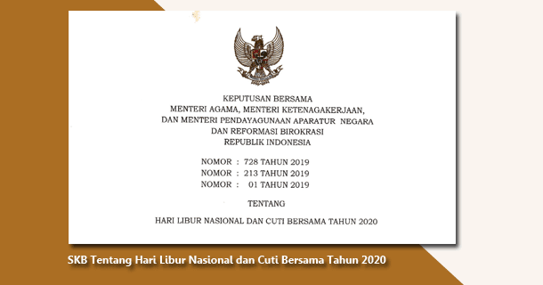 SKB Tentang Hari Libur Nasional dan Cuti Bersama Tahun 