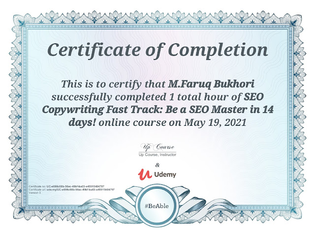 Faruq Bukhori_SEO Copywriting certificate