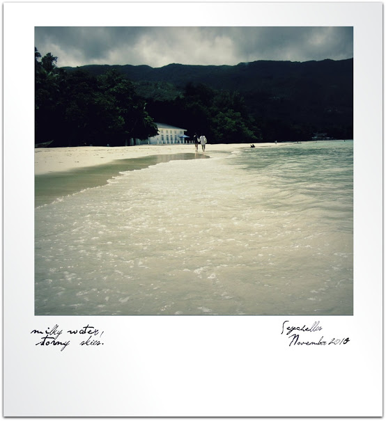 Milky water, stormy skies. I delight in contrast. (Seychelles, November 2010)