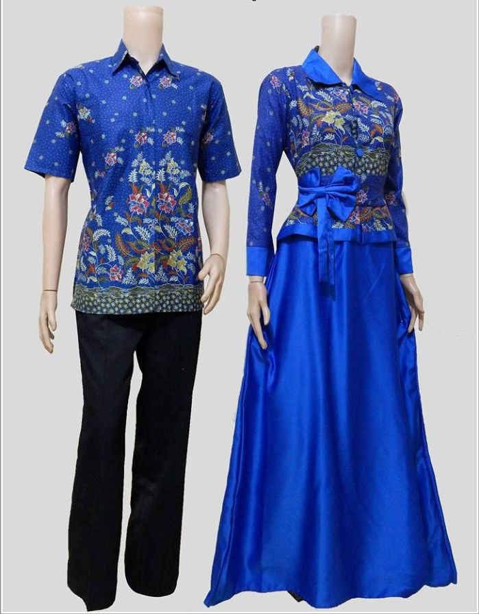  Baju  Batik  Couple  Modern  Model Baju  Populer 2019 