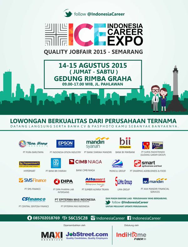 Job Fair Agustus 2015  Indonesia Career Expo - Lowongan 