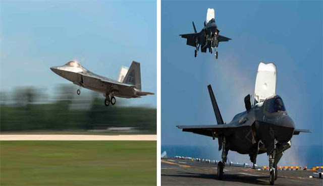 adalah pesawat tempur siluman generasi kelima terbaru dan tercanggih Angkatan Udara AS  16 PERBEDAAN F-22 RAPTOR DENGAN F-35 LIGHTNING II