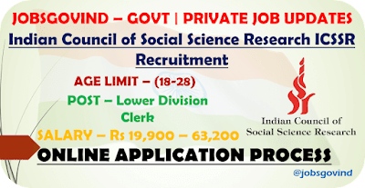 ICSSR Recruitment 2024