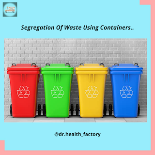 Segregation of waste using containers