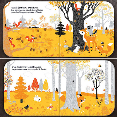 Regarde dans la forêt -  Autrice Emiri Hayashi  Editions Nathan - une adorable collection sur la nature, les saisons, les animaux, et celui ci sur l'automne