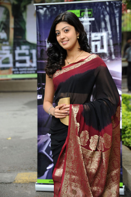Cute Unseen Pranitha Hot and Sexy in Black saree Pretty