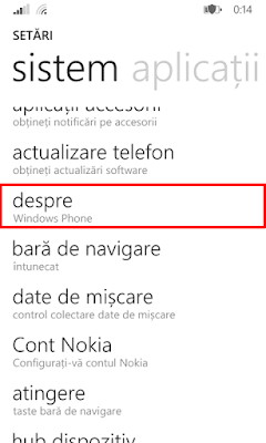 Despre Windows Phone