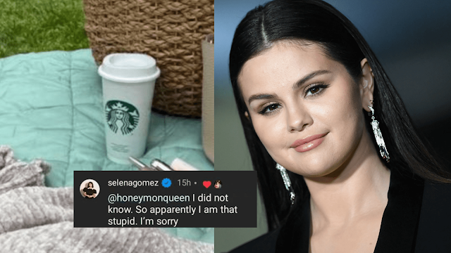 Selena Gomez apologized for the Starbucks cup controversy