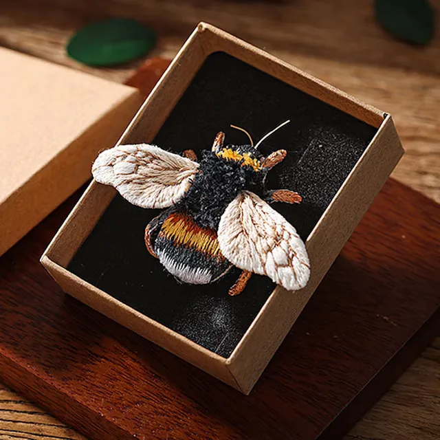 bee insect embroidery kit