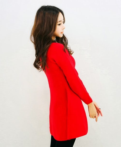 Knitted Fit and Flare Sweater Dress