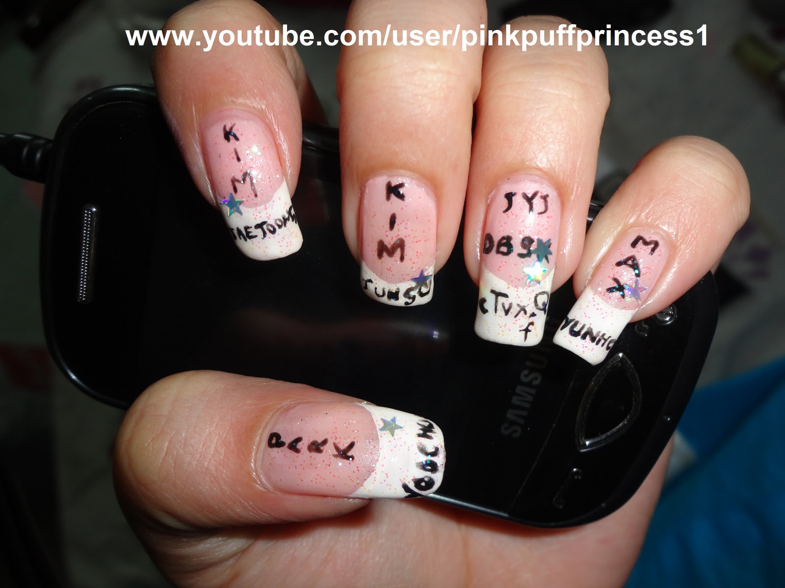 ... Prince$$ Blog: KPOP NAIL ART: DBSK / TVXQ 동방신기 Names INSPIRED