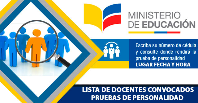 Lista de Convocados Pruebas Psicométricas de Personalidad Docentes 2018 FASE 2 ZONAS 3, 4, 5 y 6