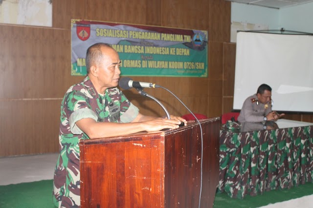 SOSIALISASI PENGARAHAN PANGLIMA TNI DI KODIM 0726 SUKOHARJO