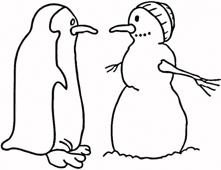 Christmas Penguin Coloring Pages