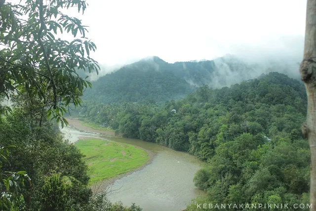 Foto Indahnya Desa Batu Sanggan Dari Rumah Pohon Berkabut di Pagi Hari