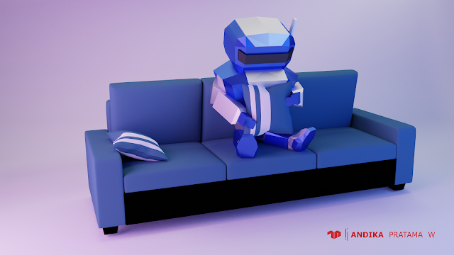 3D Lowpoly Robot