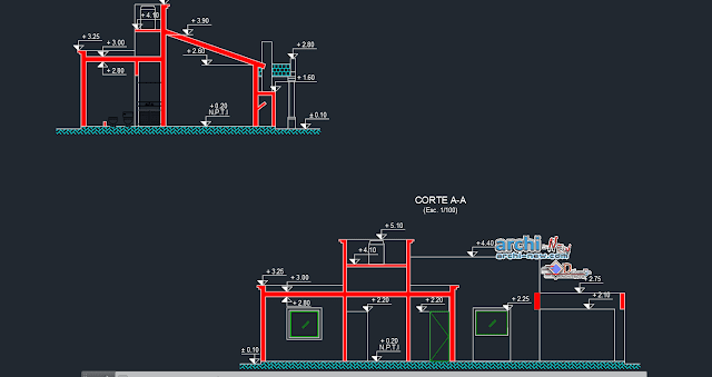 Executive 2 bedroom town house project Dwg  