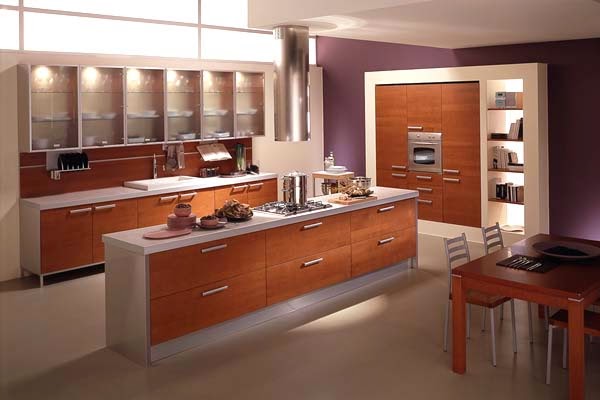 Modern Cherry Kitchen Cabinets