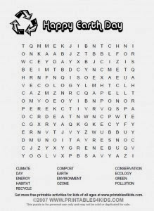 Earth Day Wordsearch 2