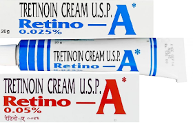 Tretinoin cream such as Retino-A 0.025% or 0.05% contains a type of vitamin A