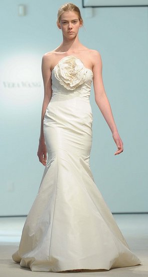 Beautiful floral wedding gown by Vera Wang I love the large center flower