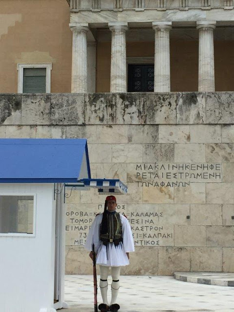 A SOLDIER GUARDING PARLIAMENT HOUSE