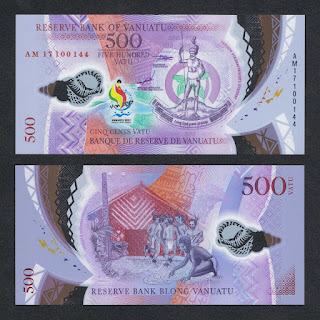 V5 VANUATU 500 VATU COMMEMORATIVE POLYMER ISSUE UNC 2017 (P-W20) 