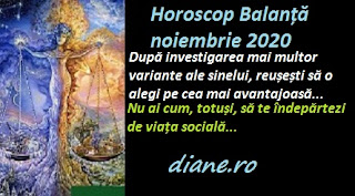 Horoscop Balanță noiembrie 2020