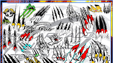 Diseños Editables de rasgados y garras /Para Plotter de corte