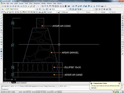 tutorial autocad gambar pondasi