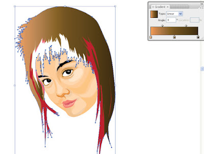 Gambar Vector Wajah di Illustrator