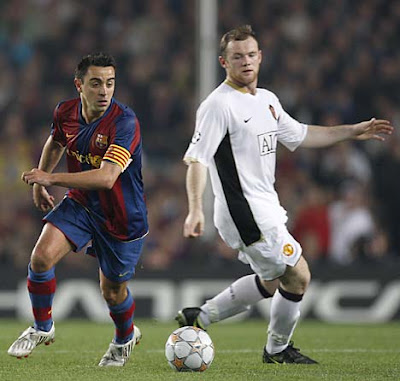 Xavier Hernandez Creus-Xavier Hernandez-Xavi-Barcelona-Spain-Wayne Rooney