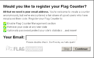 Cara memasang widget Visitor Flag Counter