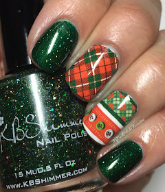 KBShimmer Christmas Red and Green Plaid Santa Water Slide Decals & Kind of a Big Dill