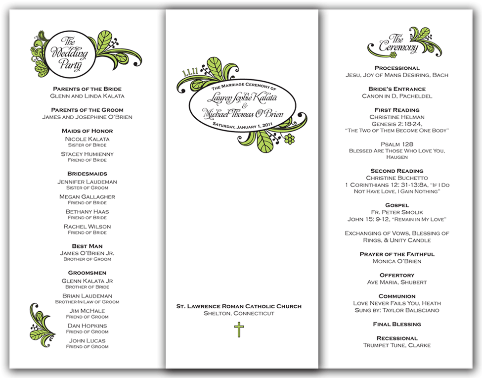  materials trifold wedding program seating chart and description sign