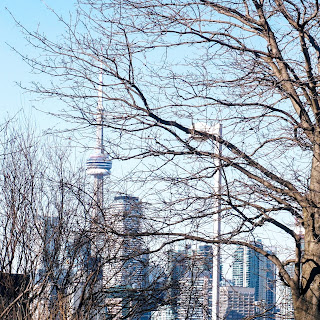 View of CN Tower from Cherry Beach.