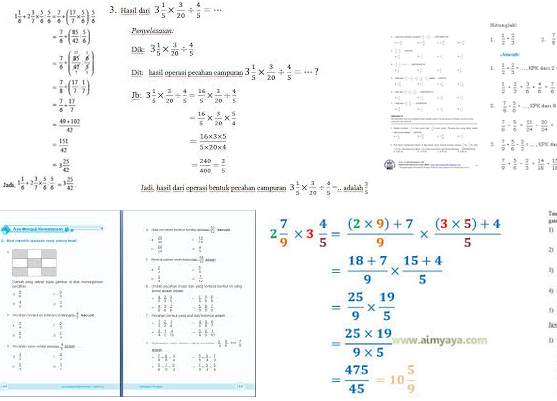 Soal Ulangan Harian Matematika Pecahan Kelas 5