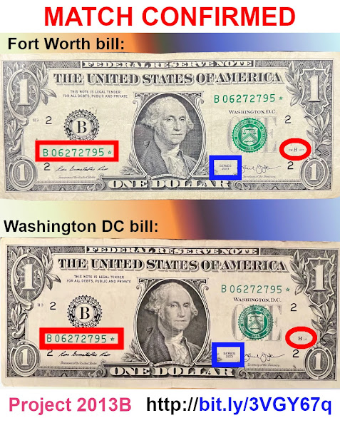 Project 2013B Confirmed Match of duplicate serial number on series 2013B star notes