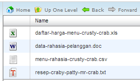 File yang terdapat pada direktori /public_html/data-rahasia/