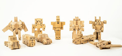 WooBots Transformable Wooden Robot
