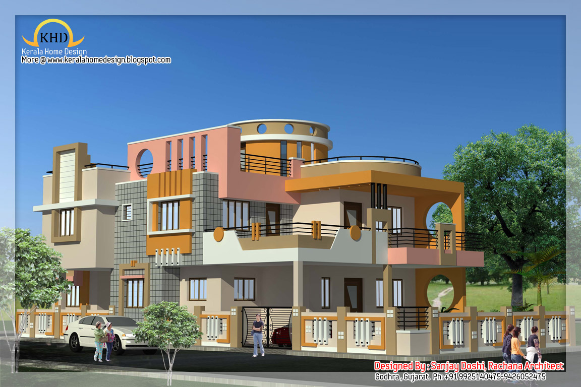  Indian  style home  plan  and elevation  design Kerala home  